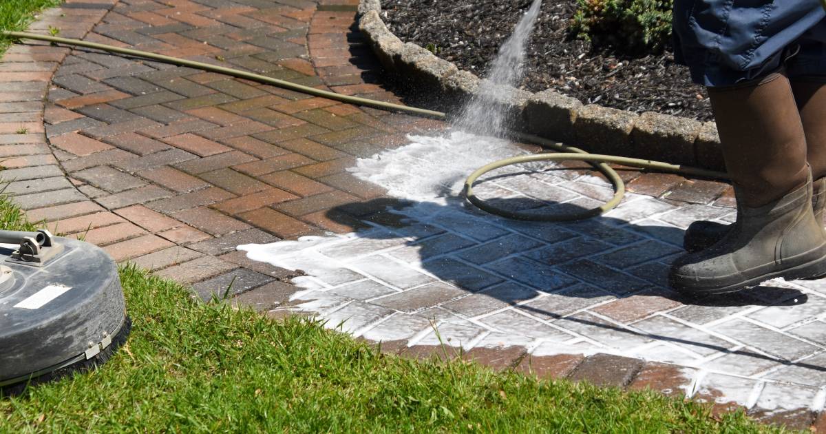 Avant après nettoyage de terrasse